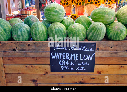 Farm stand on north fork of eastern Long Island NY Stock Photo