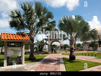 Riverfront Park at Cocoa in Florida sits on the Intracoastal Waterway at the Indian River Lagoon in Brevard County. Stock Photo