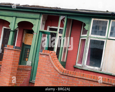 Boarded up buildings in St Anns Nottingham, Nottinghamshire England UK Stock Photo