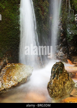 Small Waterfall, Blea Crag, Cummock Water, Lake District Stock Photo