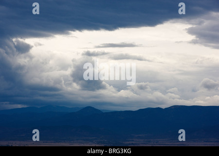 Stormy skies over the Wet Mountains, San Isabel National Forest, south of Canyon City, Colorado, USA Stock Photo