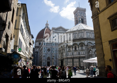 The Baptistry and Cathedral in Florence Stock Photo