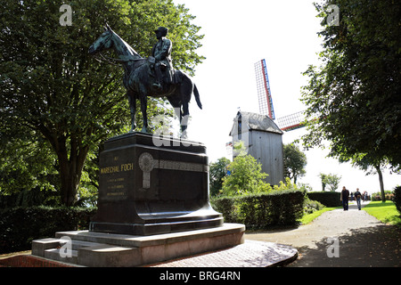 Cassel in the Nord department of northern France. The settlement dates from Roman times and is the site of many battles. Stock Photo