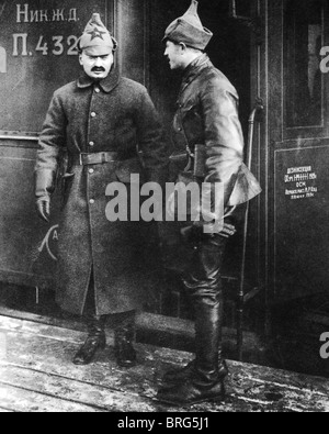 Russian Revolution. Leon Trotsky in Brest-Litovsk Stock Photo, Royalty ...