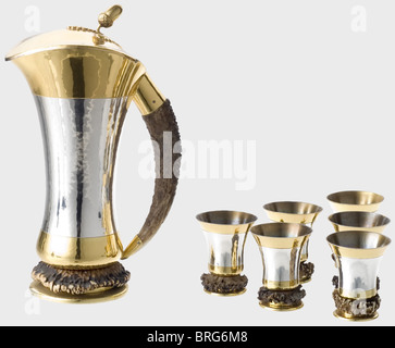 Hermann Göring, a silver drinking vessel Stag beaker with interior ...