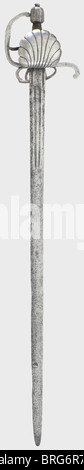 A German campaign sword,circa 1620 Double-edged blade with a short ...