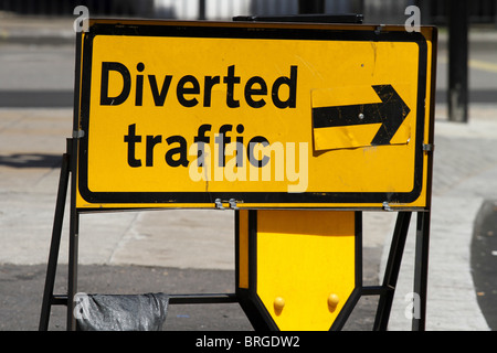 traffic-diversion-sign-stock-photo-alamy
