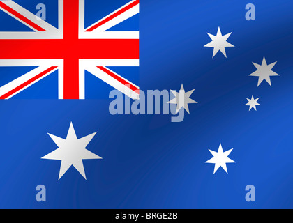 Australia and Heard & McDonald Islands & Cocos Islands flag Stock Photo