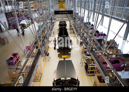Rolls Royce factory in Goodwood, West Sussex UK Production line for Rolls Royce Phantom and Ghost cars. Stock Photo