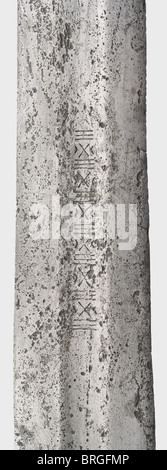 A Northern German knightly sword,circa 1300 Heavy,double-edged blade ...
