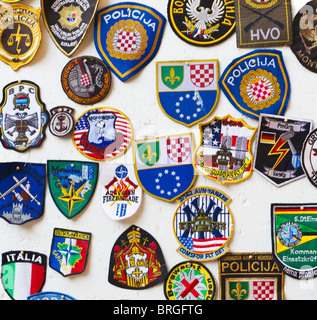 Souvenir Badges From Mostar, Bosnia Stock Photo