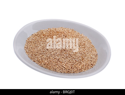 sesame seeds on plate Stock Photo