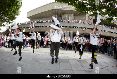 Morris Dancers Southbank London UK Europe Stock Photo