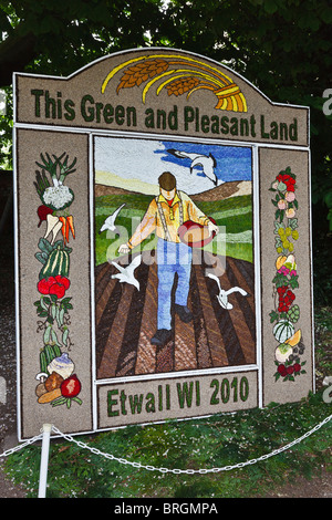 Well dressing, Etwall, Derbyshire, England Stock Photo