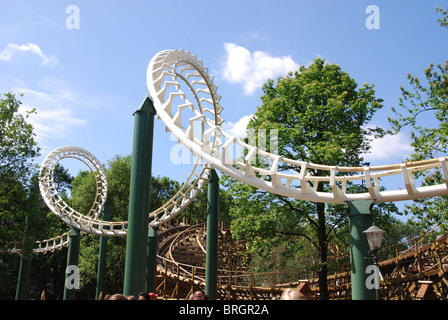 detail of roller coaster at Efteling theme park Kaatsheuvel Netherlands Stock Photo