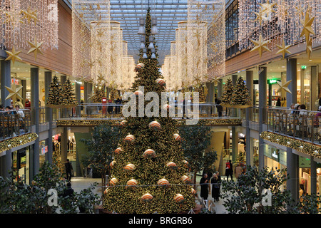 Potsdamer Platz Arkaden shopping mall at Christmas time, Potsdamer Platz, Tiergarten district, Berlin, Germany, Europe Stock Photo