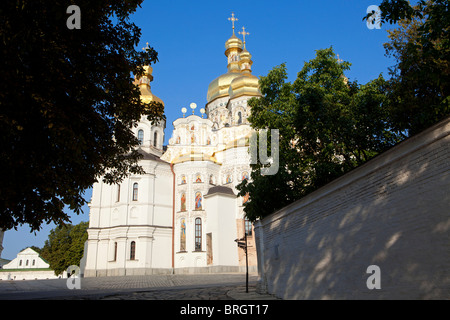 Rear view of the Cathedral of the Dormition inside the Kyiv Pechersk Lavra (11th century), a UNESCO World Heritage Site, in Kiev, Ukraine Stock Photo