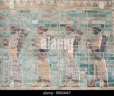 Louvre. Frieze of Archers of Susa. Persian art, (5th century BC Stock ...