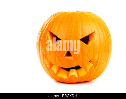 Halloween pumpkin isolated on white Stock Photo