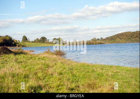 Beautiful view on the river in the autumn Stock Photo