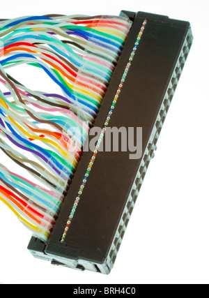 IDE disk drive connector isolated on white Stock Photo