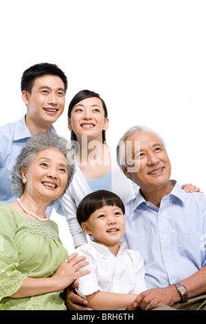 Portrait of a multi-generation family Stock Photo