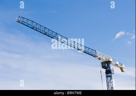 Tower crane on construction site in Newport City, Gwent, South Wales, UK Stock Photo