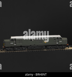 Class 37 Diesel Locomotive, BR Green Stock Photo