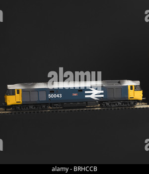 Class 50 Diesel Locomotive, BR Blue Stock Photo