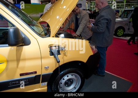 Paris, France, Paris Car Show, Electric Car, Citroen Berlino, Post Office Delivery Truck Stock Photo