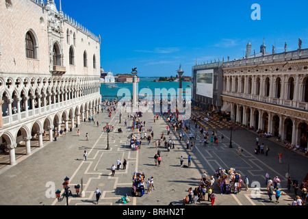Europe, Italy, Venezia, Venice, Listed as World Heritage by UNESCO, Piazza San marco Stock Photo