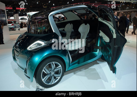 Paris, France, Paris Car Show, Peugeot Electric Concept car, BBI, Sedan Stock Photo