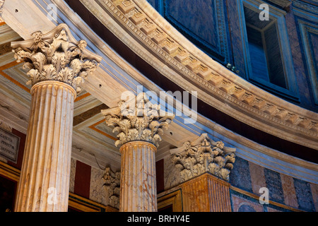 Interior detail of the Pantheon in Rome, Lazio Italy Stock Photo