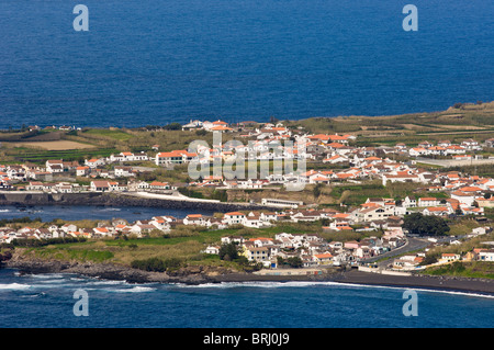 Coastal village of Mosteiros, San Miguel, Azores, Portugal. Stock Photo