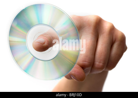 hand holding one dvd Stock Photo