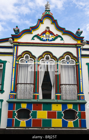 Imperio Galinho (Chapel of Holy Spirit) in Porto Judeu, Terceira, Azores, Portugal. Stock Photo
