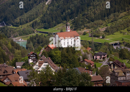 Wassen church, canton Uri, Switzerland Stock Photo