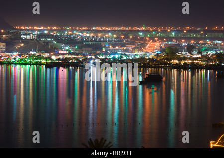 Night view of Naama Bay, Sharm al Sheikh, Egypt Stock Photo
