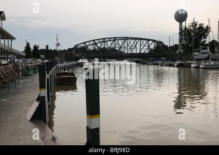 Vermilion, Ohio, USA, on the Vermilion River at Lake Erie on the Great Lakes on the north coast west of Cleveland. Stock Photo