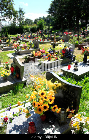 catholic cemetery in Miszkowice. Kamienna Gora County, lower silesia poland europe Stock Photo