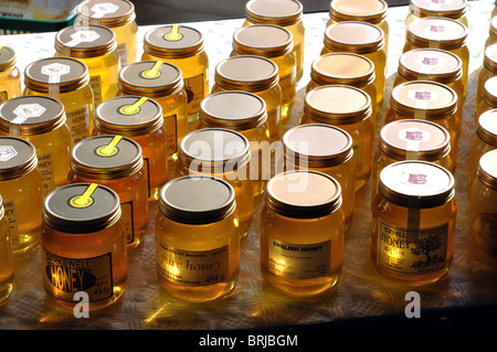 Jars of honey Stock Photo