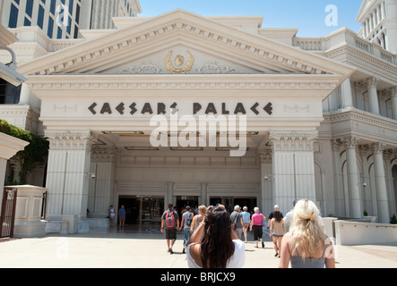 The entrance to Caesars Palace Hotel and Casino, the Strip, Las Vegas USA Stock Photo