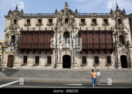 The Archbishop's Palace Lima Peru Stock Photo