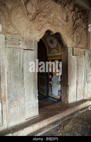 Sri Dalada Maligawa or The Temple of the Sacred Tooth Relic is a Buddhist temple in Kandy Stock Photo