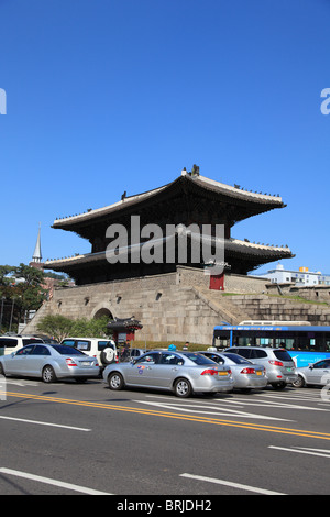 Dongdaemun Gate, Great Eastern Gate, Seoul, South Korea, Asia  Stock Photo