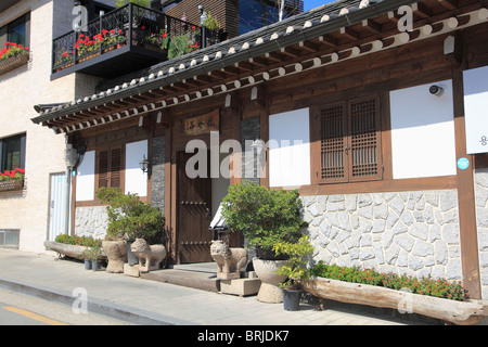 Restaurant, Hanock, Traditional Korean Architecture, Seoul, South Korea Stock Photo