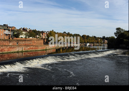 The River Dee running through the centre of Chester UK Stock Photo