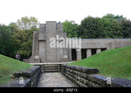 Tranchée des Bayonettes, is a memorial containing the remains of soldiers killed in Battle during WWI, Verdun, France. Stock Photo