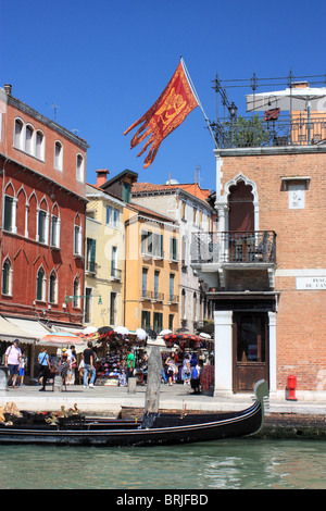 Street Strada Nuova in Cannaregio, Venice, Italy Stock Photo