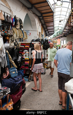 Shoppers in Paphos Municipal Market Stock Photo